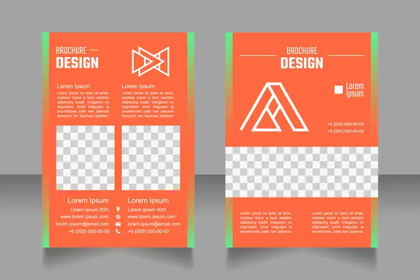 School Contact Information Blank Brochure Design Template Set Copy Space — Stock Vector