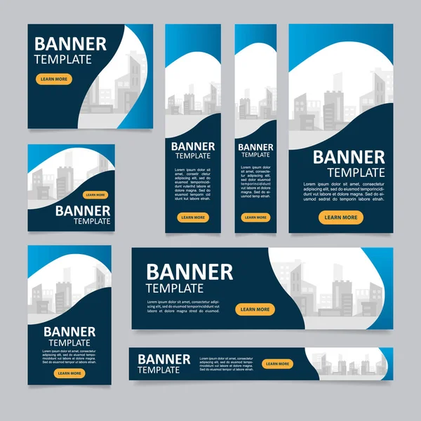 Construction Project Web Banner Design Template Vector Flyer Text Space — Vector de stock