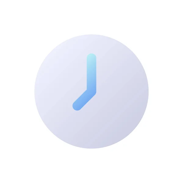 Horloge Pixel Parfait Dégradé Plat Bicolore Icône Application Mesure Temps — Image vectorielle