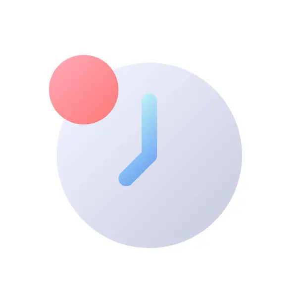 Erinnerung Von Zeit App Pixel Perfekt Flachen Verlauf Zwei Farben — Stockvektor