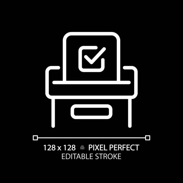 Pixel Ícone Votação Perfeita Com Marca Seleção Para Tema Escuro —  Vetores de Stock