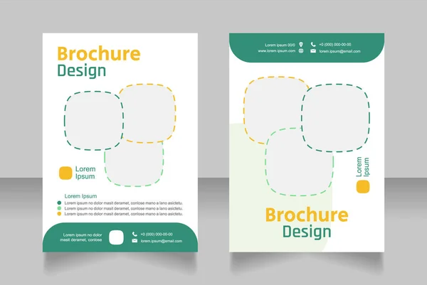 Floral Shop Info Blank Brochure Design Template Set Copy Space — Wektor stockowy