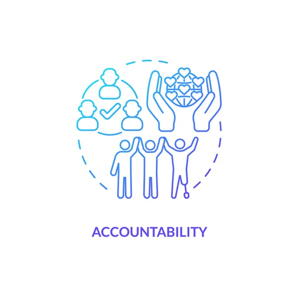 그래피티 컨셉트 아이콘 Accountability Blue Gravanced Concept Icon 다양성 기회입니다 — 스톡 벡터