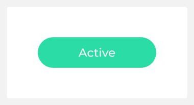 Etkin kayıt düğmesi UI ögesi şablonu. Düzenlenebilir izole vektör gösterge paneli bileşeni. Düz kullanıcı arayüzü. Görsel veri sunumu. Işık temalı mobil uygulama için web tasarım gereci