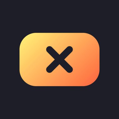 Koyu tema için arkaplan turuncu katı renk değişkenini kaldır. Görüntülerde istenmeyen şahıs. Siyah uzayda doldurulmuş piksel mükemmel bir sembol. Web için modern glyph pictogram. İzole vektör resmi