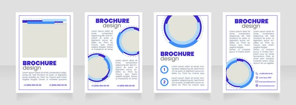 Stratégie Publicitaire Blanc Conception Mise Page Brochure Vierge Agence Marketing — Image vectorielle
