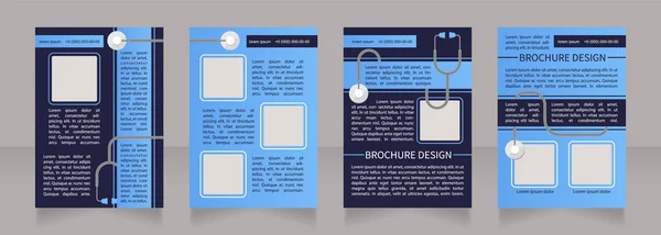 Diseño Diseño Diseño Diseño Folleto Blanco Promoción Tecnología Biosensor Plantilla — Vector de stock