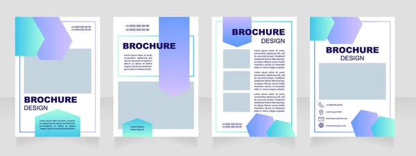 Pharmacy Blue Blank Brochure Layout Design Vertical Poster Template Set — Stock vektor