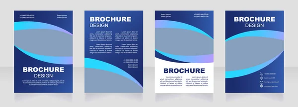Advertising Health Treatment Blue Blank Brochure Design Healthcare Template Set — Vetor de Stock