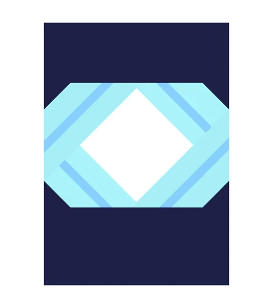 Blauer Dunkler Rahmen Mit Geometrischer Form Der Mitte Broschüre Element — Stockvektor