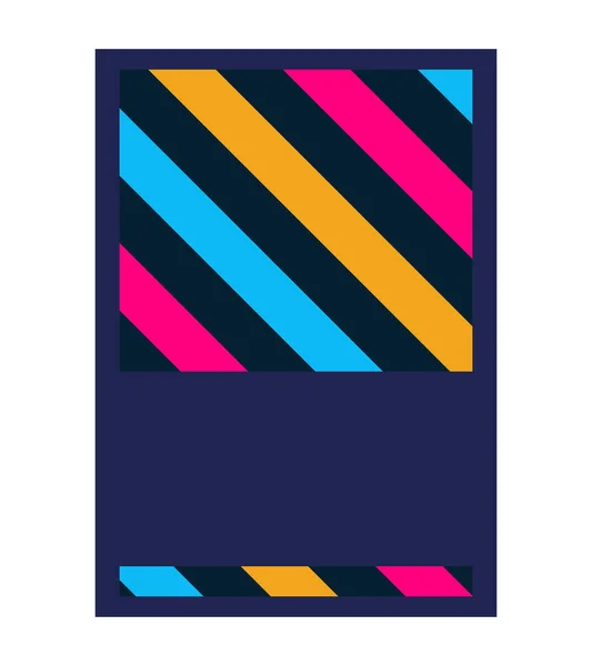 Прямокутник Темно Синьої Форми Барвистим Дизайном Елементів Брошури Векторні Ілюстрації — стоковий вектор