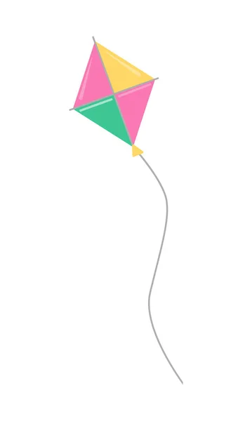 Colorful Kite Brochure Element Design Outdoor Activity Vector Illustration Empty — vektorikuva