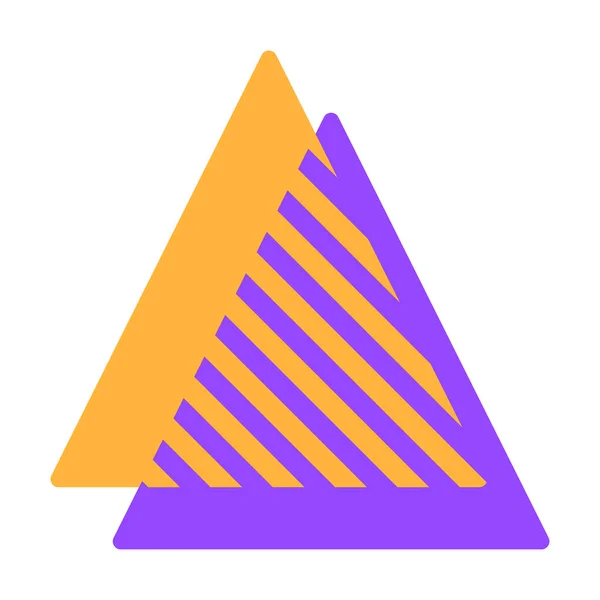 Dreiecksfiguren Lila Und Orange Broschüre Element Design Geometrische Teile Vektorillustration — Stockvektor