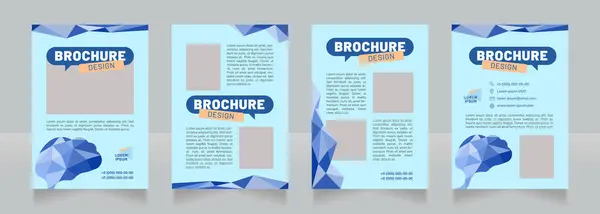 Psychologie Blanco Brochure Ontwerp Sjabloon Set Met Kopieerruimte Voor Tekst — Stockvector