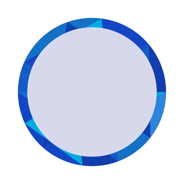 蓝色空白圆圈小册子元素设计 创意框架 矢量插图 带有文本的空复制空间 可编辑的海报装饰形状 创造性和可定制的框架 — 图库矢量图片