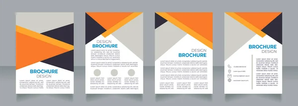 Higher Education Scholarship Programs Blank Brochure Design Template Set Copy — ストックベクタ