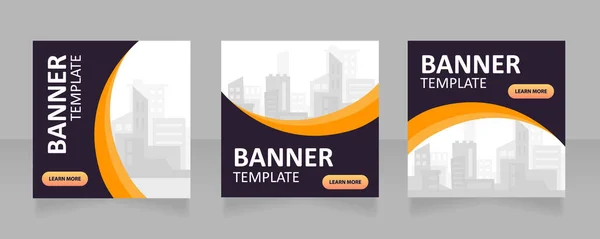 Architectural Design Process Web Banner Design Template Vector Flyer Text — Vector de stock