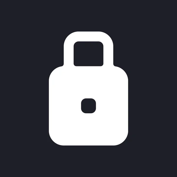 Ikon Glyph Modus Kunci Gelap Keamanan Rekening Enkripsi Data Desain - Stok Vektor