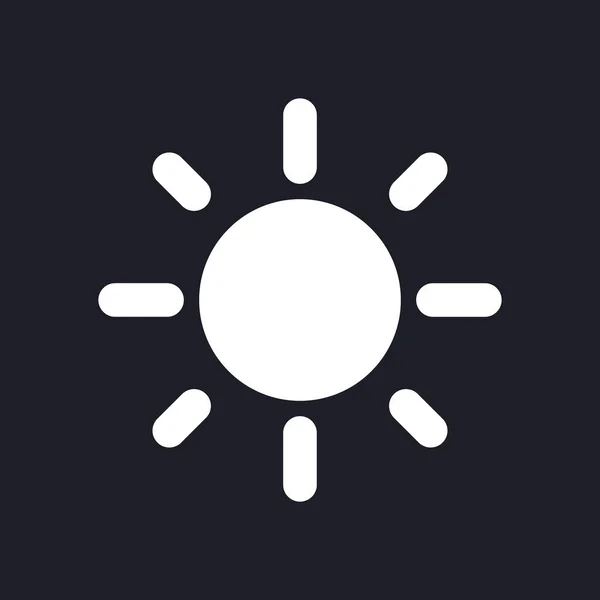 Brightness Dark Mode Glyph Icon Smartphone Screen Settings User Interface — Stock Vector