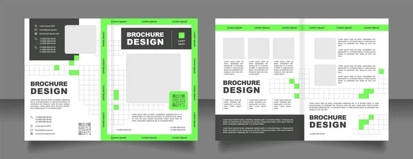 Futurista Soluções Negócios Bifold Brochura Modelo Design Material Marketing Com — Vetor de Stock