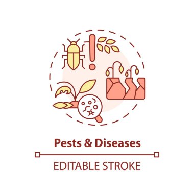Düzenlenebilir süt ve et simgesi ısı enflasyon kavramını temsil ediyor, izole vektör, küresel ısınma etkisi ince çizgi çizimi.