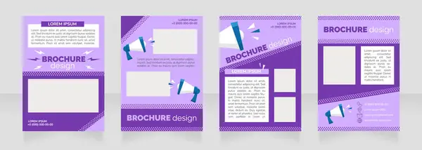 Social Media Advertentie Paars Blanco Brochure Lay Out Ontwerp Verticale — Stockvector