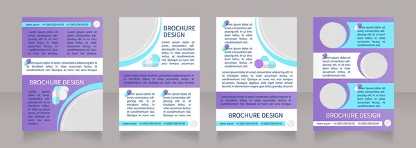 Projeto Layout Brochura Branco Programa Pesquisa Biomédica Modelo Cartaz Vertical — Vetor de Stock
