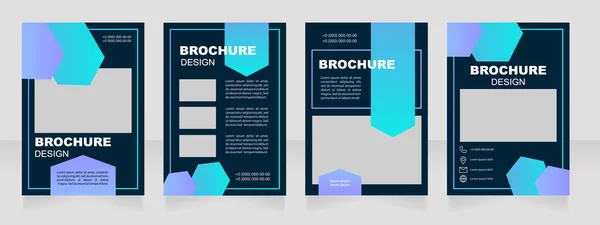 Clinical Service Blue Blank Brochure Layout Design Vertical Poster Template — Vettoriale Stock