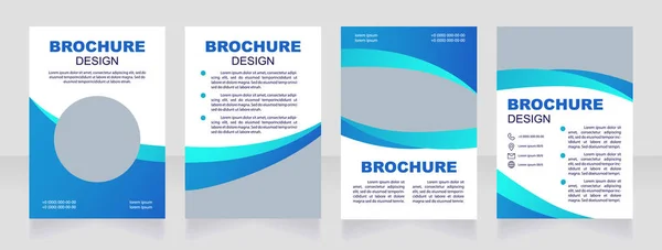 Advertising Wellness Service Blue Blank Brochure Design Healthcare Template Set — 图库矢量图片