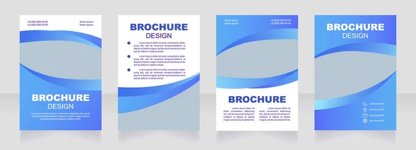Gezondheidsverbetering Blauw Blanco Brochure Ontwerp Gezondheidszorg Sjabloon Set Met Kopieerruimte — Stockvector