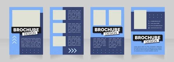 Important Management Skills Blank Brochure Design Template Set Copy Space — Vettoriale Stock