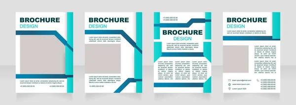 Schritte Bauprozess Leere Broschüre Design Vorlagenset Mit Kopierraum Für Text — Stockvektor