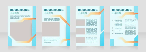 Assigning Resources Project Management Blank Brochure Design Template Set Copy — Vettoriale Stock