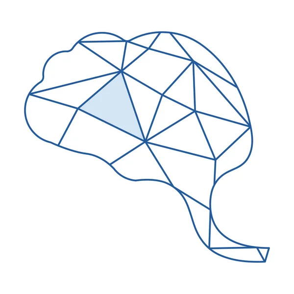 Human Brain Schematic Brochure Element Design Mindset Thinking Vector Illustration — 图库矢量图片