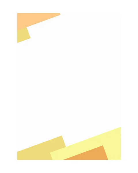 オレンジと黄色の装飾層空白のワークシートテンプレート 幾何学的形状 プランナー ノートブックのための創造的な背景 トレンドシートのデザイン カスタマイズされたコピースペースと空の印刷可能なポスターページ — ストックベクタ