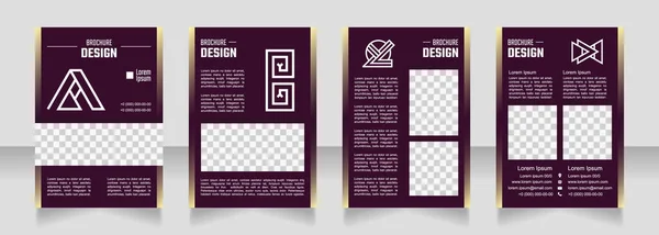 Cours Géométrie Conception Brochure Vierge Modèle Avec Espace Copie Pour — Image vectorielle