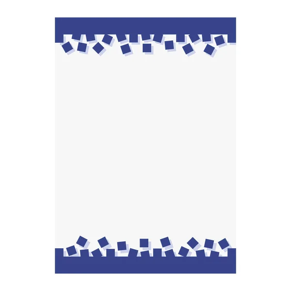 Blauer Rahmen Mit Pixeleffekt Leere Arbeitsblattvorlage Auflösen Kreativer Hintergrund Für — Stockvektor