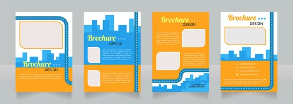 Charging Infrastructure Blank Brochure Design Template Set Copy Space Text — Stok Vektör