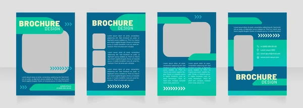 Reducing Air Pollution Blank Brochure Design Template Set Copy Space — Stockvector