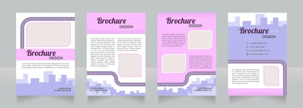 Carbon Neutral Fuels Blank Brochure Design Template Set Copy Space — Archivo Imágenes Vectoriales