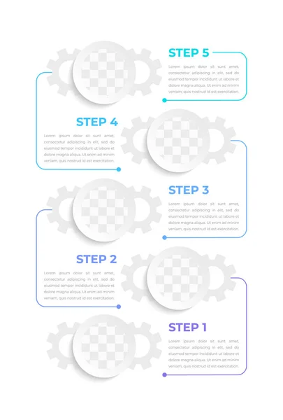 Industry Infographic Chart Design Template Abstract Infochart Editable Contour Instructional — Stock Vector