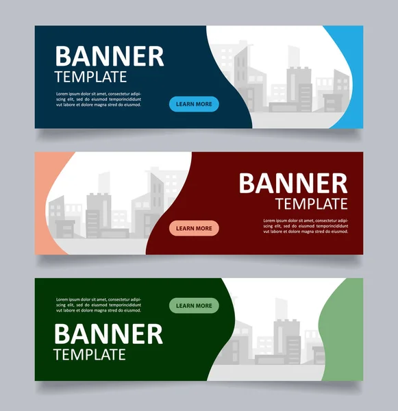 Newly Built Properties Web Banner Design Template Vector Flyer Text — Vector de stock