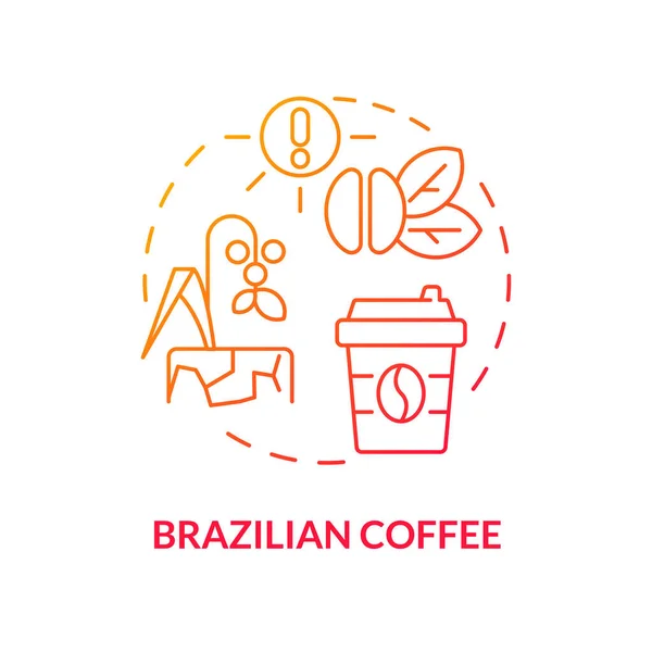 Gradiente Icona Del Caffè Brasiliano Che Rappresenta Concetto Riscaldamento Vettore — Vettoriale Stock