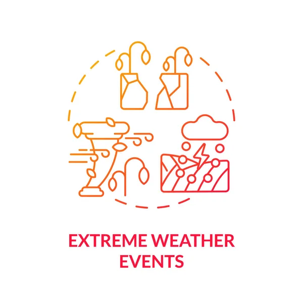 Ícone Eventos Climáticos Extremos Gradientes Representando Conceito Heatflação Vetor Isolado — Vetor de Stock