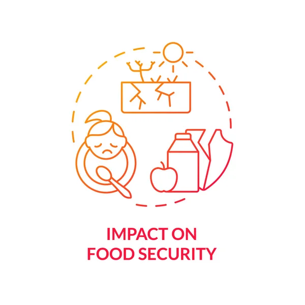 Impacto Del Gradiente Icono Seguridad Alimentaria Que Representa Concepto Inflación — Archivo Imágenes Vectoriales
