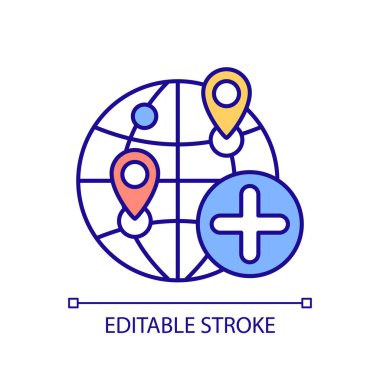 Şirket DDY konseptini, izole edilmiş vektörü, DDY ince çizgi illüstrasyonunu temsil eden kişiselleştirilebilir simge.