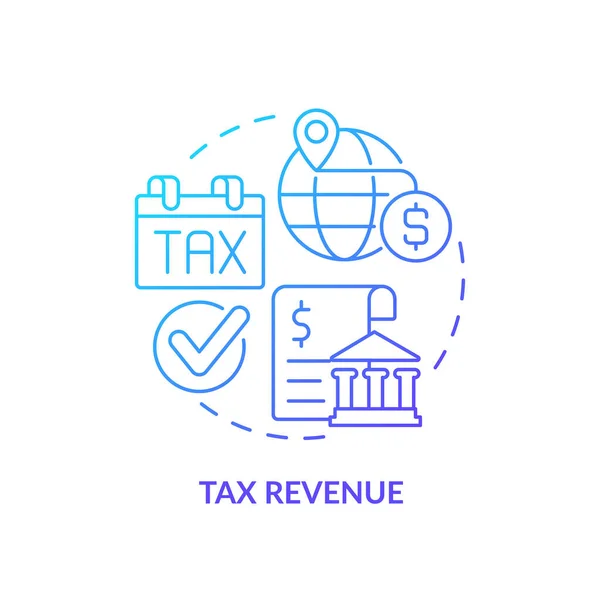 Gradient Tax Revenue Icon Isolated Vector Foreign Direct Investment Thin — Stock Vector