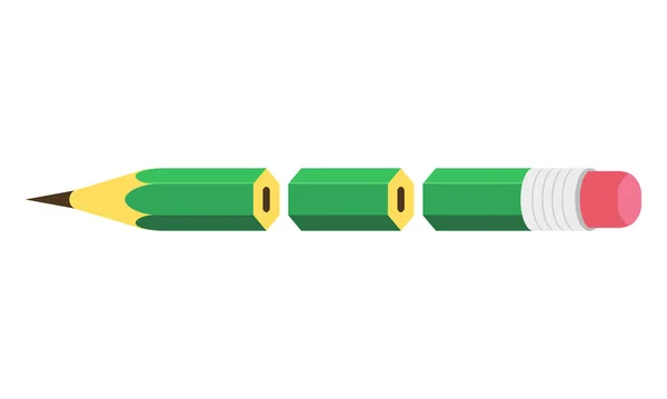 Pencil Cut Parts Vector Design Element Abstract Customizable Symbol Infographic — ストックベクタ