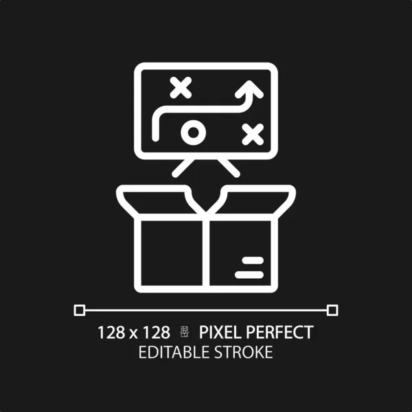Pixel Ícone Método Desempenho Branco Editável Perfeito Vetor Isolado Ilustração —  Vetores de Stock
