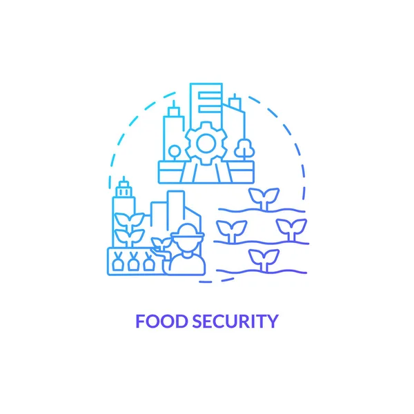 Ícone Segurança Alimentar Gradiente Representando Conceito Agricultura Vertical Hidroponia Vetor — Vetor de Stock